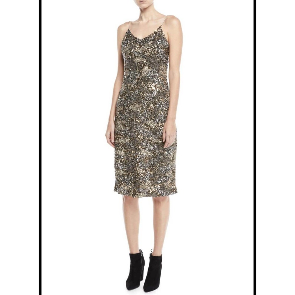 Joie Hasana Sequin Midi-Length Slip Dress Size 6